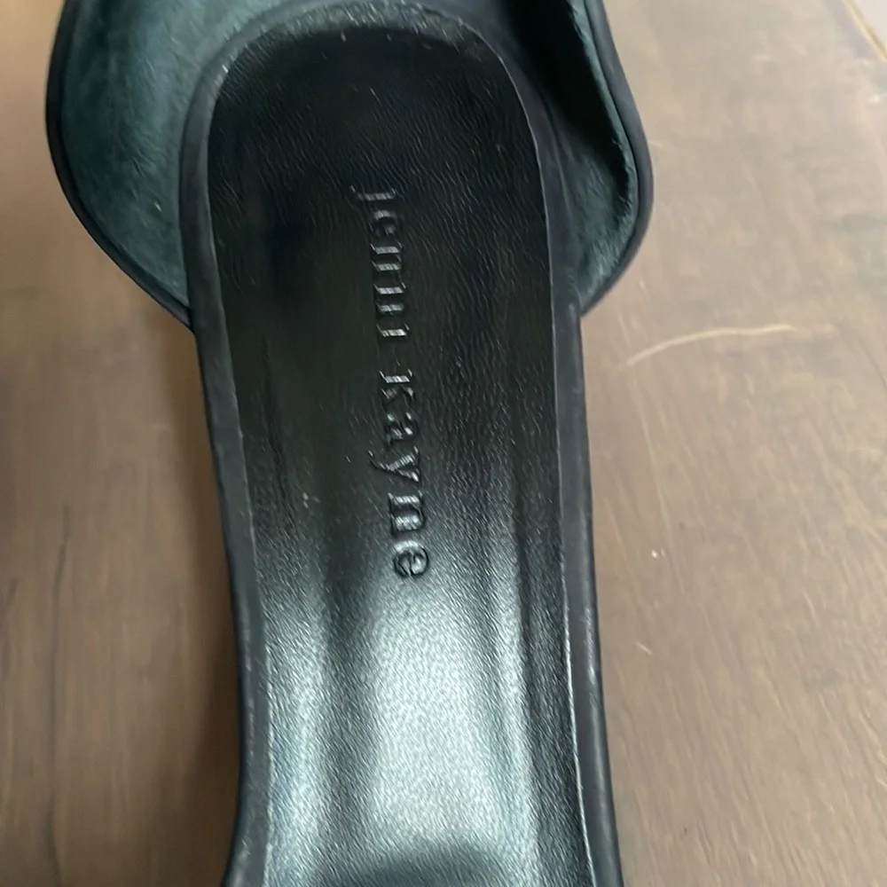 Jenni Kayne Black Suede Block heel ankle strap sandals 40 - Picture 3 of 6